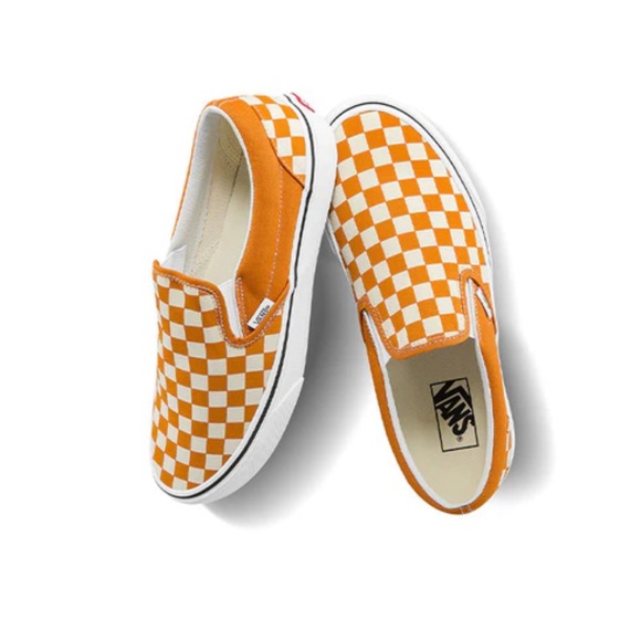 Vans Shoes - Vans Unisex Checkerboard Classic Slip-On Sneakers Yellow/White